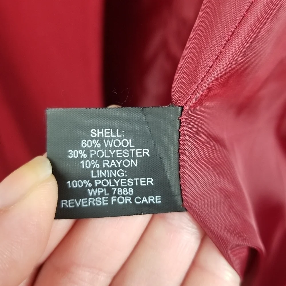 Michael Kors Red Wool Blend Coat size 10